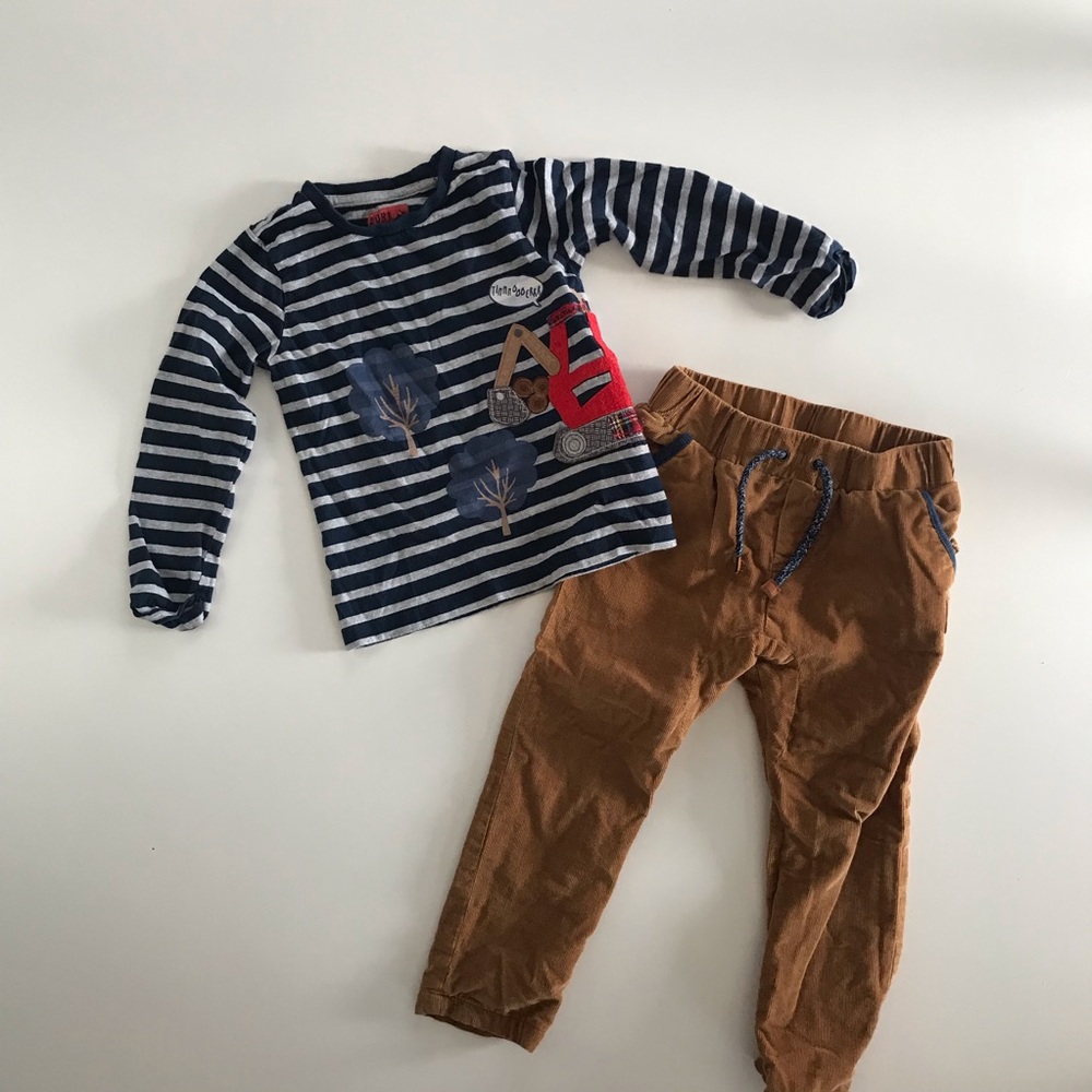 Mothercare tractor shirt and harem cords